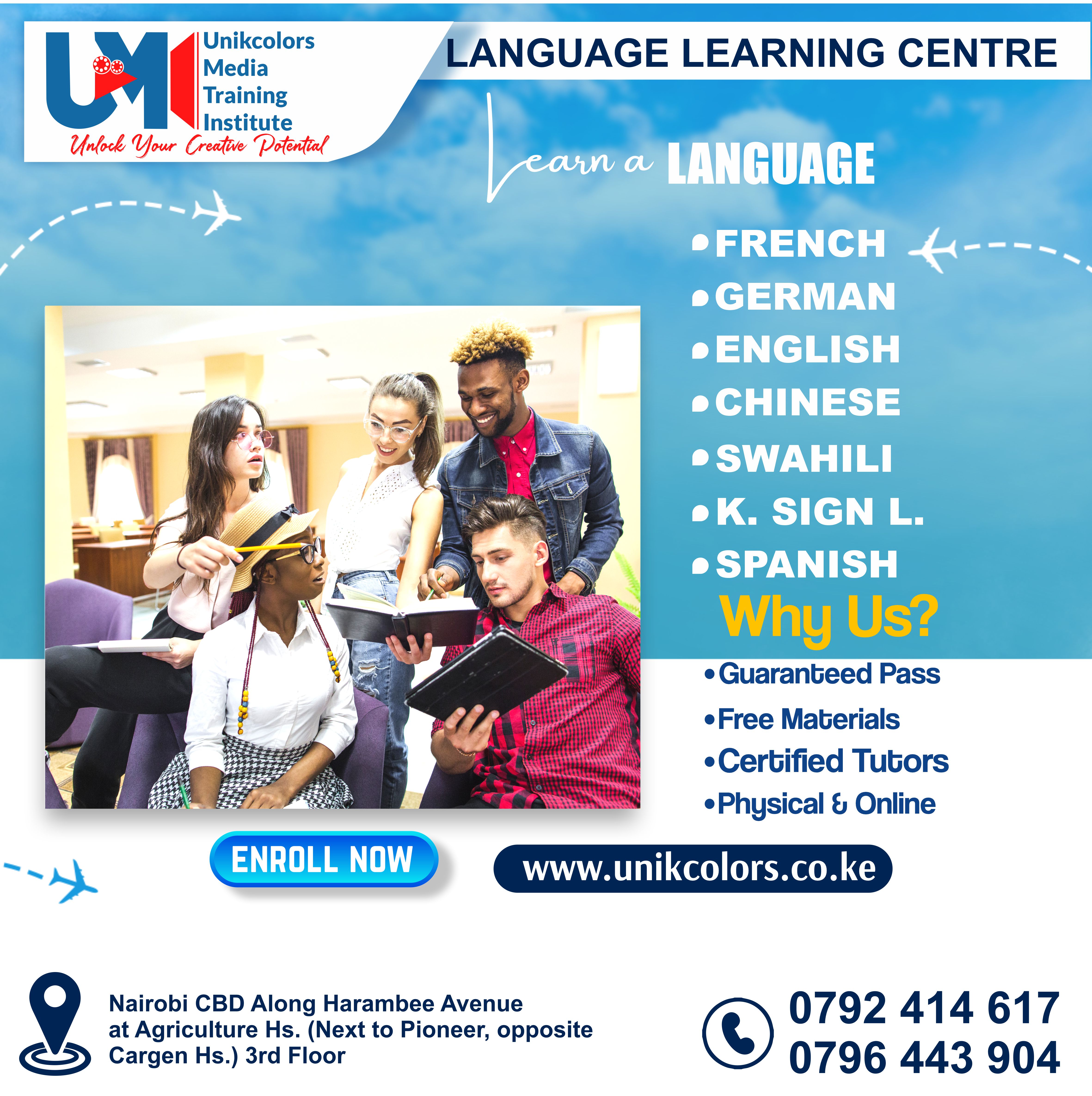 LANGUAGE TRAINING CENTRE - GERMAN | ENGLISH | FRENCH | CHINESE | SPANISH | SWAHILI | KENYA SIGN LANG